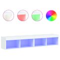 vidaXL TV skrinky s LED svetlami 2 ks biele 80x30x30 cm