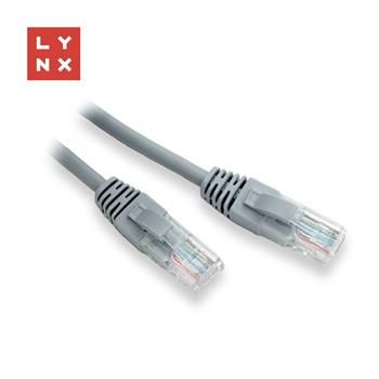 LYNX UTP patch kabel Cat5e, PVC, CCA, 0,3m, šedý (balenie obsahuje 10ks)