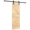 vidaXL Posuvné dvere 70 x 210 cm Masívne borovicové drevo (neupravené)