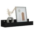 vidaXL Nástenné skrinky 2 ks čierne 50x12x9 cm masívna borovica