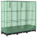 vidaXL Vyvýšený záhon s krytom na skleník, ratanový vzhľad 120x40x123 cm