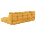 vidaXL Vankúš na paletový gauč 2 pcs Žltá 120 x 80 x 38 cm Látka
