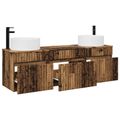 vidaXL Set kabinetov do kúpeľne 3 ks Staré drevo 49 x 44,5 x 65,5 cm