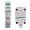 Spínač súmrakový F&F AZ-112 PLUS, 2-1000lux, 16A, 230V, s externým čidlom, IP65, sivý, na DIN
