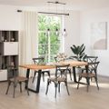 vidaXL Nohy k jedálenskému stolu v tvare U, 2 ks, čierne, 70 x (72-73) cm, oceľové