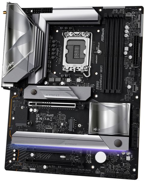 ASRock Z890 Livemixer WiFi / Intel Z890 / LGA1851 / 4x DDR5 / 4x M.2 / HDMI / 2x Thunderbolt 4 / WiFi / ATX Základní deska, Intel Z890, LGA1851, 4× DDR5 DIMM (max. 256GB), 4× M.2, HDMI, 2× Thunderbolt 4, Wi-Fi, ATX