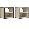 vidaXL Nástenné nočné stolíky 2 ks dub sonoma 40x31x39,5 cm