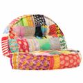 vidaXL Taburetka 100x20 cm, patchwork, látka