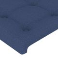 vidaXL Čelo postele s LED modré 80x5x78/88 cm látka