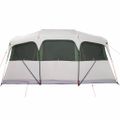 vidaXL Rodinný stan Biela a zelená 435 x 255 x 216 cm Polyester a oceľ