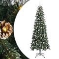 vidaXL Umelý vianočný stromček Zelená 240 cm PVC, plast a oceľ