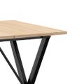 vidaXL Jedálenský stolík v tvare X 70x70x75 cm borovica a oceľ
