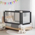 vidaXL Zábrana na detskú posteľ tmavosivá 150x25 cm látka