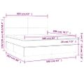 vidaXL Posteľ boxsping s matracom a LED bledosivá 160x200 cm látka