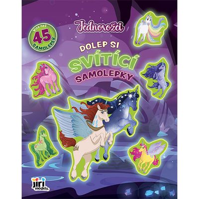 Dolep si svítící samolepky Jednorožci