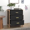 vidaXL Komoda čierna 62x38x70 cm spracované drevo
