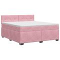 vidaXL Posteľ boxspring s matracom Ružová 140 x 200 cm Zamat
