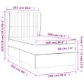vidaXL Boxspring posteľ s matracom zelená 100x200 cm látka