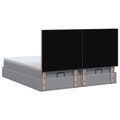 vidaXL Ottoman posteľ s matracom a LED Svetlosivá 200 x 200 cm Látka