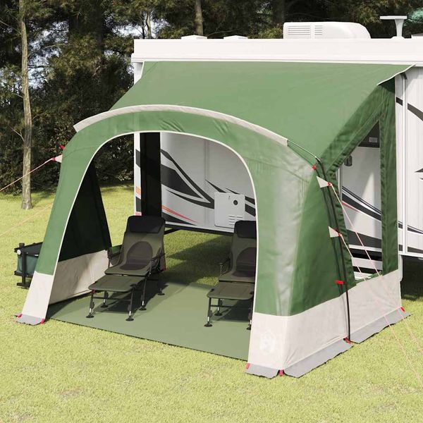 vidaXL Karavanový stan pre 3 osoby 3 osoba 330 x 252 x 245 cm Zelená