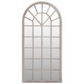 vidaXL Záhradné zrkadlo pieskové 90x45 cm exteriérové železo