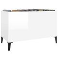 vidaXL Skrinka na platne lesklá biela 74,5x38x48 cm kompozitné drevo