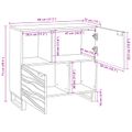 vidaXL Servírovacia skriňa Hnedá 80 x 33 x 75 cm mangový masív