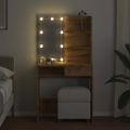 vidaXL toaletný stolík s LED Artisan Dub 74,5x40x141 cm