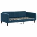 vidaXL Denná posteľ s matracom modrá 100x200 cm zamat