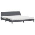 vidaXL Posteľ s matracom Dover tmavosivý 200x200 cm zamat