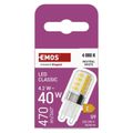 LED žiarovka Classic JC / G9 / 4,2 W (40 W) / 470 lm / Neutrálna biela