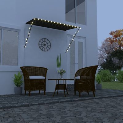 vidaXL Zaťahovacia markíza s LED 250x150 cm antracitová