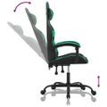 vidaXL Herná stolička čierna a zelená umelá koža
