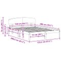 vidaXL Rám postele Včelí hnedý 150 x 200 cm Masívne borovicové drevo