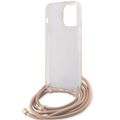 Puzdro Guess pre iPhone 15 Pro 6,1" GUHCP15LHC4SEP ružová HC CROSSBODY CORD 4G PRINT