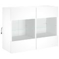 vidaXL TV nástenná skrinka s LED svetlami biela 78,5x30x60,5 cm