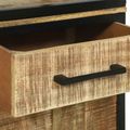 vidaXL Highboard Hnedá 70 x 35 x 180 cm Masívne mango drevo