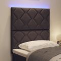 vidaXL LED hlavová doska Svetlosivá 80 cm látka