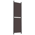vidaXL 5-panelový paraván hnedý 250x180 cm látka