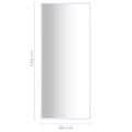vidaXL Zrkadlo biele 140x60 cm