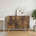 vidaXL Servírovacia skriňa Dymový dub 89 x 34,5 x 60 cm
