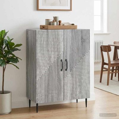 vidaXL Servírovacia skriňa Sivá sonoma 66 x 34,5 x 89,5 cm