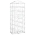 vidaXL Oblúkový gabionový kôš 100x50x220/240 cm pozinkované železo
