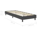 vidaXL Rám na boxspring posteľ, sivý, látka 100x200 cm
