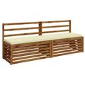 vidaXL Vankúš na lavičku SOEST 100% polyester Krémová 200 x 40 x 5 cm