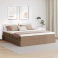vidaXL Postel s úložným prostorem a matrací Kapučínová 200 x 200 cm