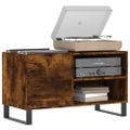 vidaXL Skrinka na platne dymový dub 85x38x48 cm kompozitné drevo