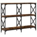 vidaXL Konzolový stolík dymový dub 100x28x80,5 cm kompozitné drevo
