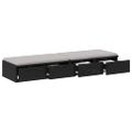 vidaXL Zásuvky pod posteľ Čierny dub 120 x 36,5 x 16,5 cm