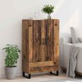 vidaXL Highboard Staré drevo 69,5 x 30 x 115 cm Kompozitné drevo